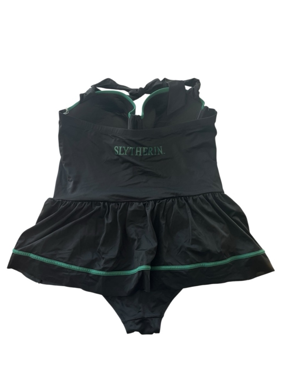 Hot Topic Harry Potter Slytherin One Piece Skirt Swimsuit Size 2X Black Green - Picture 4 of 8